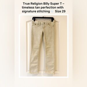 True Religion Beige Denim Pants